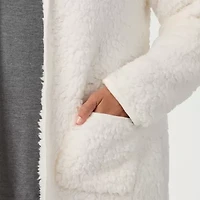 Cuddl Duds Womens Sherpa Long Sleeve Mid Length Robe