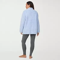 Cuddl Duds Womens Sherpa Long Sleeve Mid Length Robe