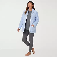 Cuddl Duds Womens Sherpa Long Sleeve Mid Length Robe