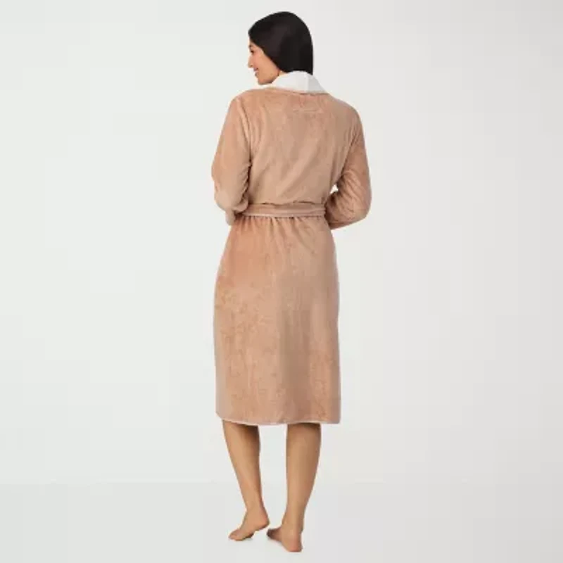 Cuddl Duds Womens Long Sleeve Mid Length Robe