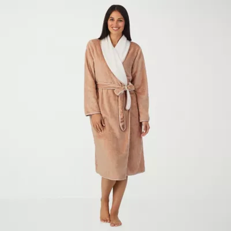 Cuddl Duds Womens Long Sleeve Mid Length Robe