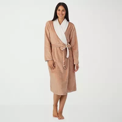 Cuddl Duds Womens Long Sleeve Mid Length Robe
