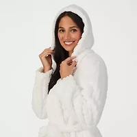 Cuddl Duds Womens Sherpa Long Sleeve Mid Length Robe
