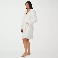 Cuddl Duds Womens Sherpa Long Sleeve Mid Length Robe