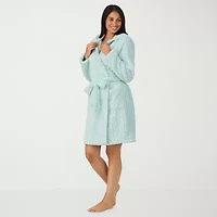 Cuddl Duds Womens Sherpa Long Sleeve Mid Length Robe