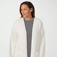 Cuddl Duds Womens Sherpa Long Sleeve Mid Length Robe