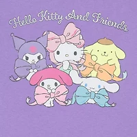 Little & Big Kid Girls Crew Neck Fleece Long Sleeve Hello Kitty Sweatshirt