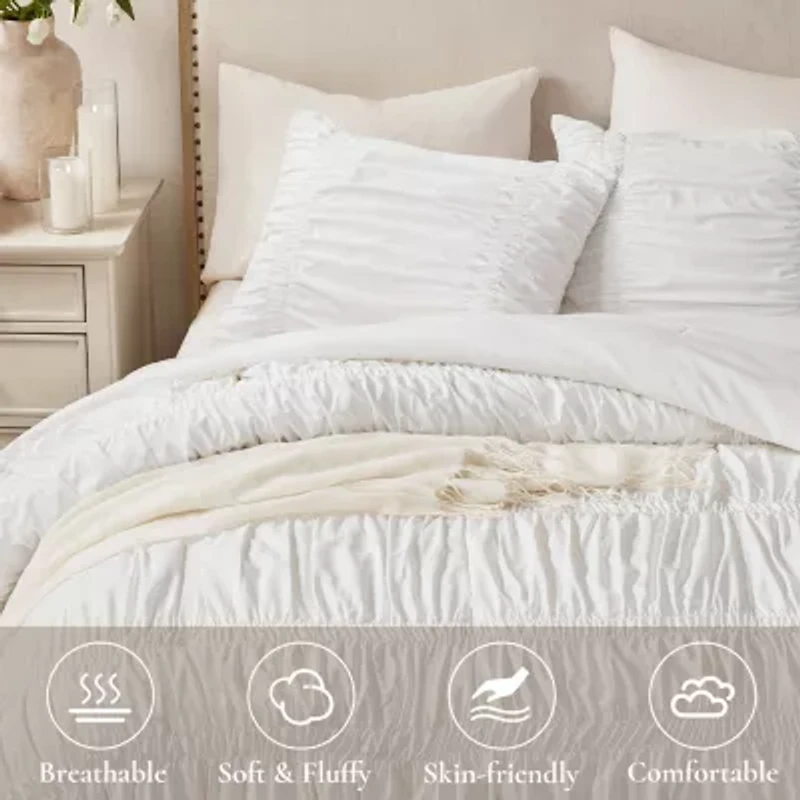 510 Design Evelina Ruched Soft Comforter Set