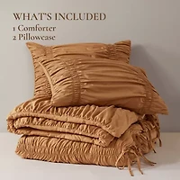 510 Design Evelina Ruched Soft Comforter Set