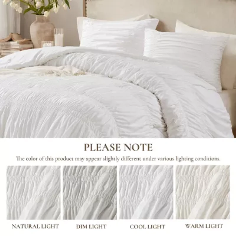 510 Design Evelina Ruched Soft Comforter Set