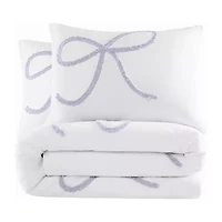 Truly Soft Textured Bow Comforter Set