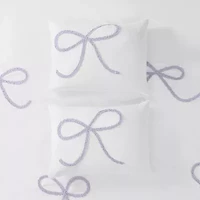Truly Soft Textured Bow Comforter Set