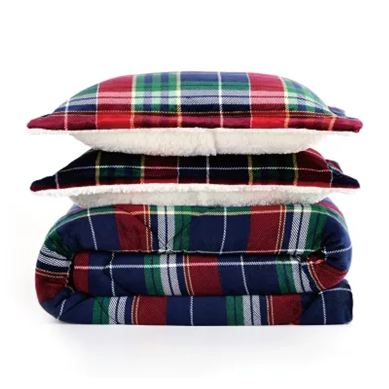 Truly Soft Cuddle Warmth Ivan Plaid Comforter Set