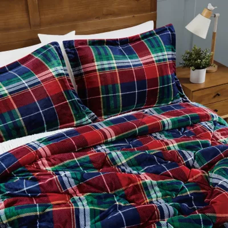 Truly Soft Cuddle Warmth Ivan Plaid Comforter Set