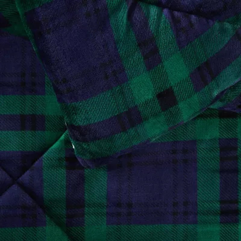 Truly Soft Cuddle Warmth Tartan Plaid Comforter Set