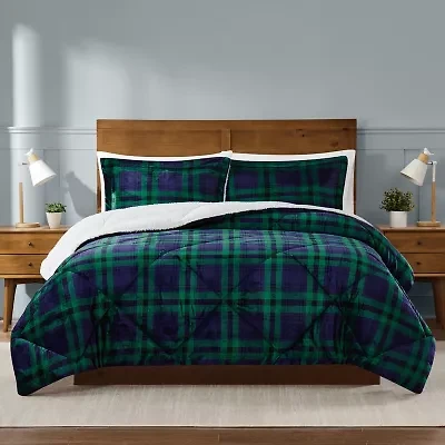 Truly Soft Cuddle Warmth Tartan Plaid Comforter Set