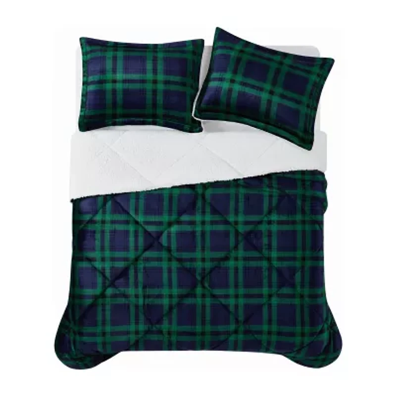 Truly Soft Cuddle Warmth Tartan Plaid Comforter Set