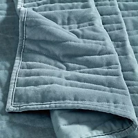 Royal Velvet Wavy Matte Cotton Quilt Set