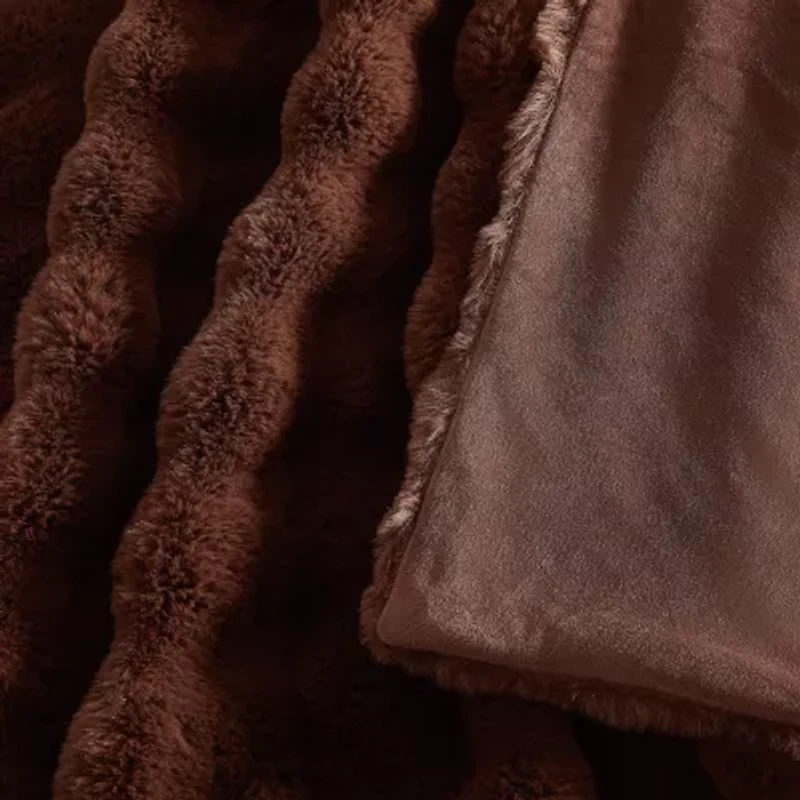 Brooklyn Loom Bubble Faux Fur Comforter Set