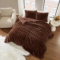 Brooklyn Loom Bubble Faux Fur Comforter Set