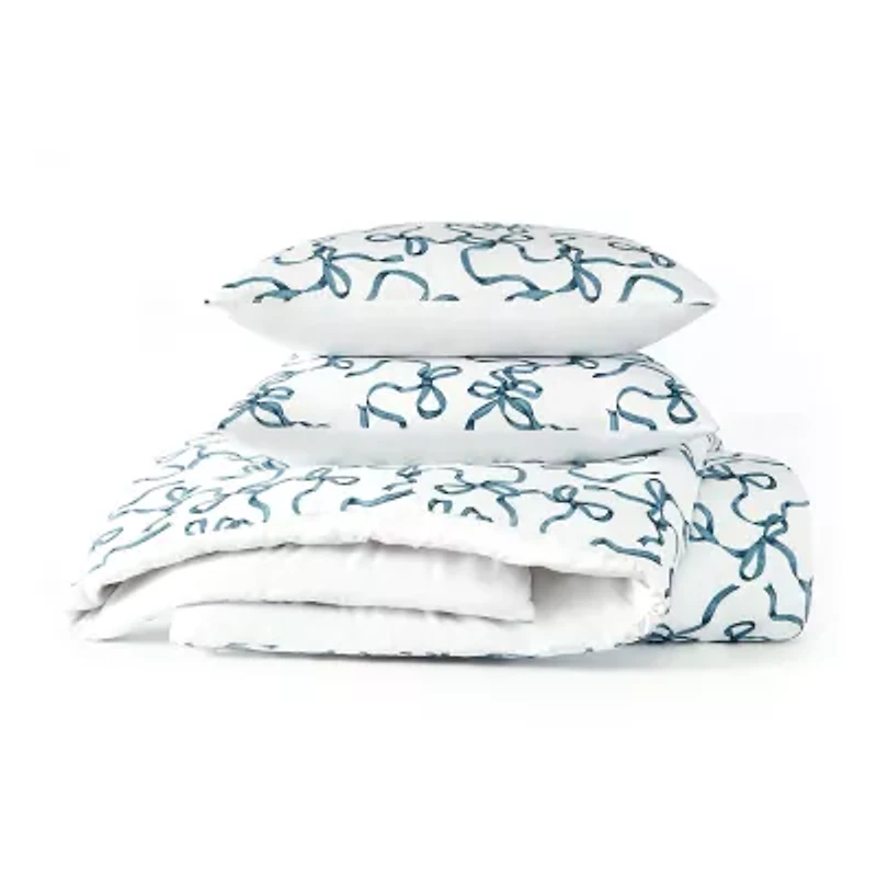 Truly Soft Printed Bow Comforter Set