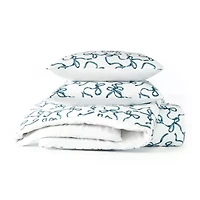Truly Soft Printed Bow Comforter Set