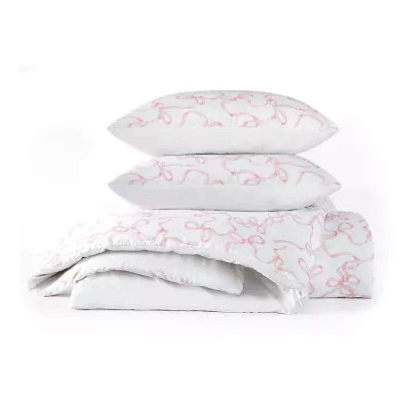 Truly Soft Printed Bow Comforter Set