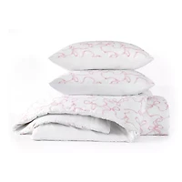 Truly Soft Printed Bow Comforter Set