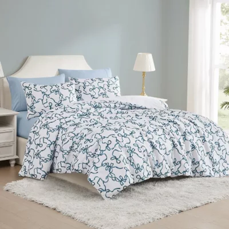 Truly Soft Printed Bow Comforter Set