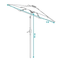 Sunnydaze® 9-Foot Solar Patio Umbrella with Tilt Crank