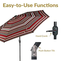 Sunnydaze® 9-Foot Solar Patio Umbrella with Tilt Crank