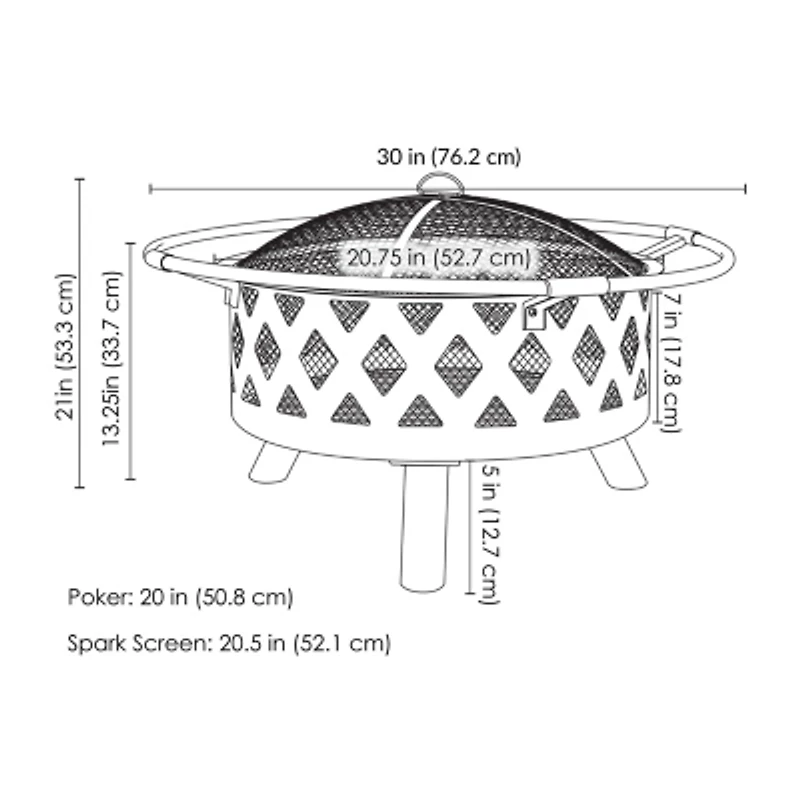Sunnydaze Collection Portable Weather Resistant Fire Pit