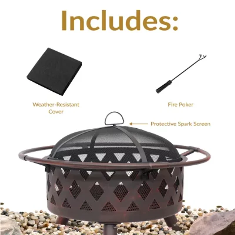Sunnydaze Collection Portable Weather Resistant Fire Pit