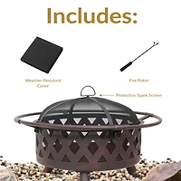 Sunnydaze Collection Portable Weather Resistant Fire Pit