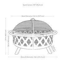 Sunnydaze Collection Portable Weather Resistant Fire Pit