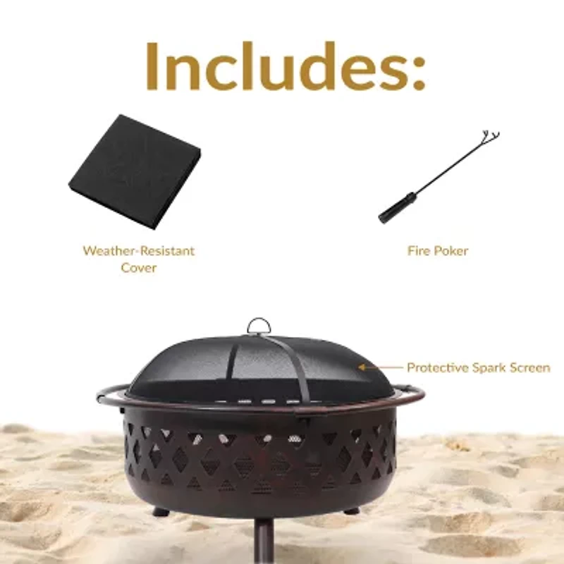 Sunnydaze Collection Portable Weather Resistant Fire Pit