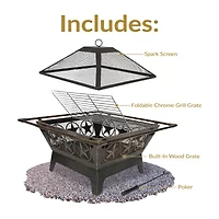 Sunnydaze Collection Portable Weather Resistant Fire Pit