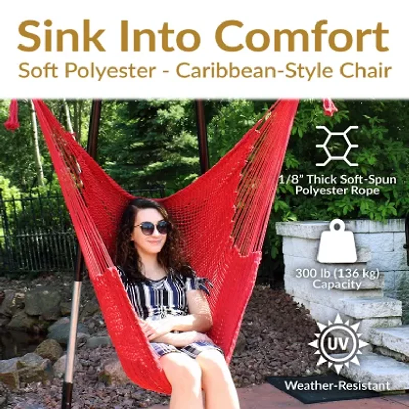 Sunnydaze® Hanging Caribbean Hammock Chair