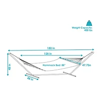 Sunnydaze Large Bar Rope Hammock