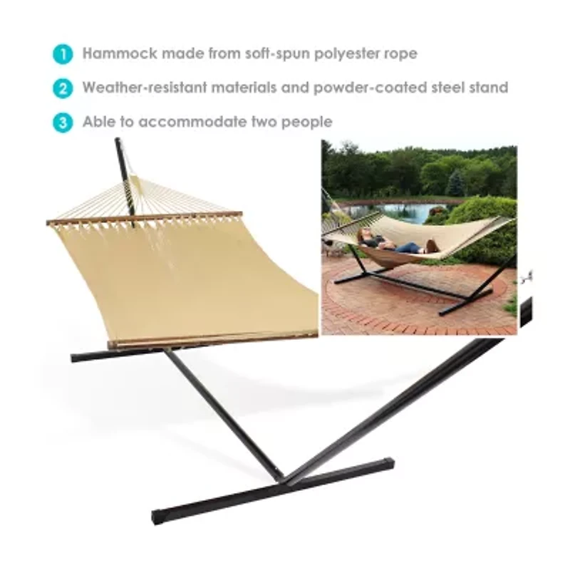 Sunnydaze Large Bar Rope Hammock