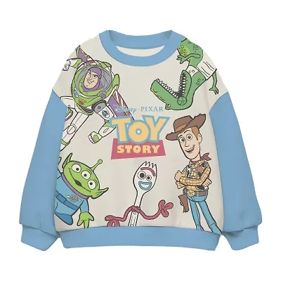 Disney Collection Little & Big Kid Boys Crew Neck Long Sleeve Toy Story Graphic T-Shirt