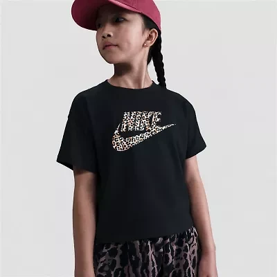 Nike Big Kid Girls Crew Neck Short Sleeve Boxy Fit Graphic T-Shirt