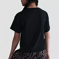 Nike Big Kid Girls Crew Neck Short Sleeve Boxy Fit Graphic T-Shirt