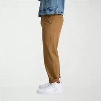 Haggar Life Khaki Comfort Chino Mens Waistband Straight Fit Flat Front Pant