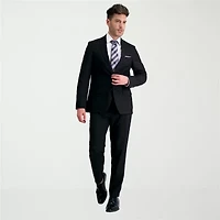 Haggar Smart Wash With Repreve Mens Stretch Fabric Slim Fit Flat Front Suit Pant