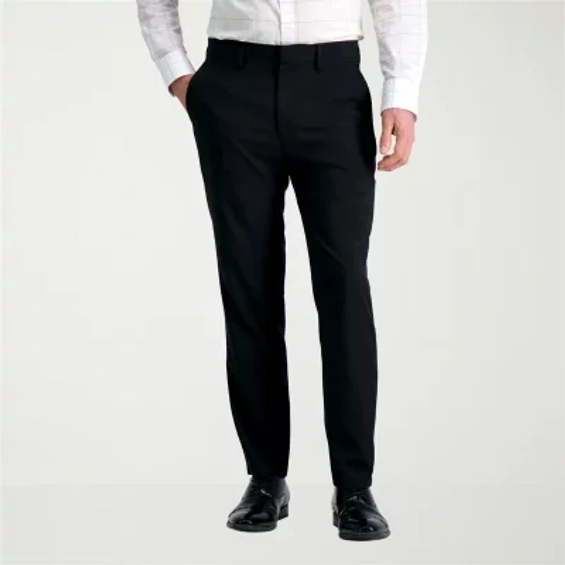 Haggar Smart Wash With Repreve Mens Stretch Fabric Slim Fit Flat Front Suit Pant