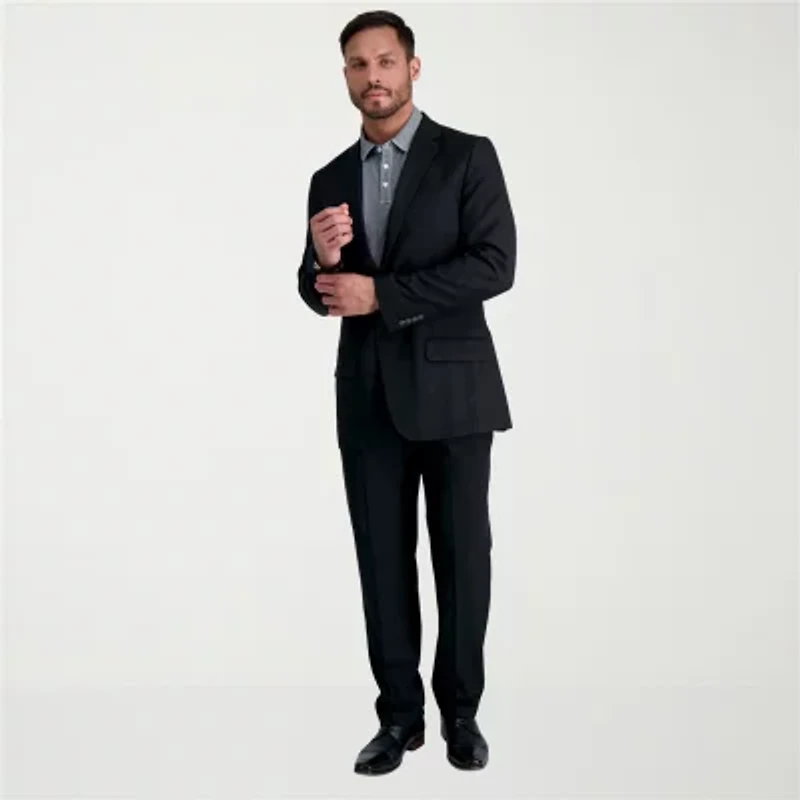 Haggar Smart Wash With Repreve Mens Stretch Fabric Classic Fit Flat Front Suit Pant