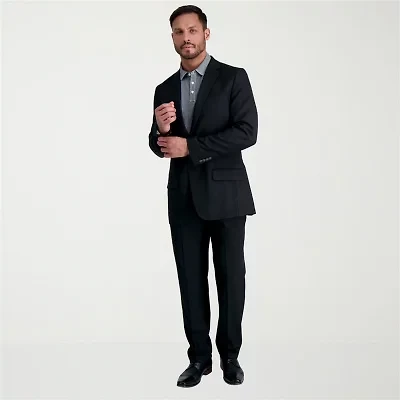 Haggar Smart Wash With Repreve Mens Stretch Fabric Classic Fit Flat Front Suit Pant