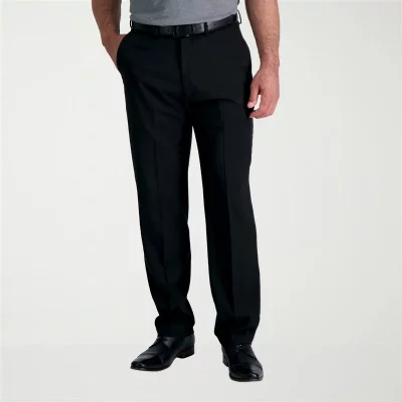 Haggar Smart Wash With Repreve Mens Stretch Fabric Classic Fit Flat Front Suit Pant