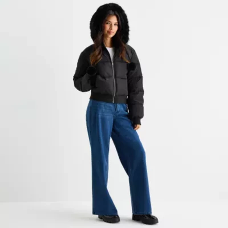 Forever 21 Womens Juniors Heavyweight Puffer Jacket